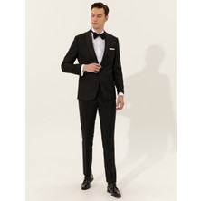 Cacharel Erkek Siyah Slim Fit Smokin Damatlık 50251817-VR046