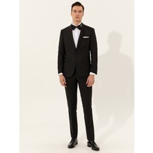 Cacharel Erkek Siyah Slim Fit Smokin Damatlık 50251817-VR046