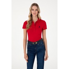 U.S. Polo Assn. Kadın Kırmızı Basic Polo Yaka Tişört 50300896-VR030