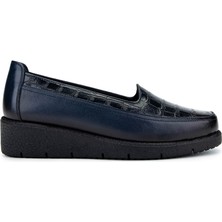 Tamer Tanca Kadın  Deri Lacivert Casual Ayakkabı 1095 0110 Bn Ayk Y25 Lacıvert