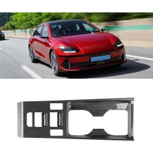 Emporaaium Araba Karbon Fiber Merkezi Konsol Su Dak Tutucu Dekorasyon Kapak Trim Etiket Hyundai Ionıq 6 2022 2023+ Lhd (Yurt Dışından)