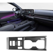 Emporaaium Araba Karbon Fiber Merkezi Konsol Su Dak Tutucu Dekorasyon Kapak Trim Etiket Hyundai Ionıq 6 2022 2023+ Lhd (Yurt Dışından)