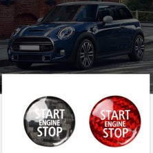 Emporaaium Karbon Fiber Motor Çalıştırma Durdurma Düğmesi Iç Ayar Kapağı Etiket Mini Cooper Için R55 R56 R57 R58 R59 R60 R61(B) (Yurt Dışından)