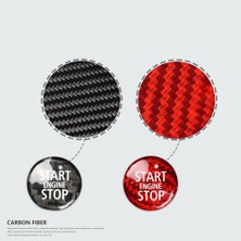 Emporaaium Karbon Fiber Motor Çalıştırma Durdurma Düğmesi Iç Ayar Kapağı Etiket Mini Cooper Için R55 R56 R57 R58 R59 R60 R61(B) (Yurt Dışından)