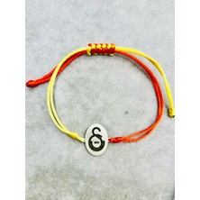 Galatasaray Takım Unisex Örme Model Gümüş Bileklik