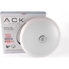 Ack 18W 6500K Sensorlu LED Tavan Armaturu Acil Kitli