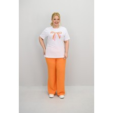 Kadın Büyük Beden Kurdele Detaylı Payet Işlemeli Eşofman Takımı 8200-25