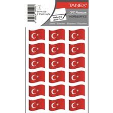 Tanex BYRK-108 Türk Bayrağı 28X12MM 36 Lı Paket