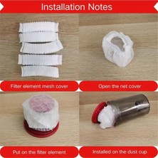 Luxuriles Tek Kullanımlık Elektrikli Süpürge Filtre Koruyucusu Yıkanabilir El Temizleyiciler Için Dokumasız (Yurt Dışından)