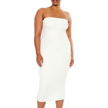 F21 Plus Size Straplez Yaka Midi Elbise