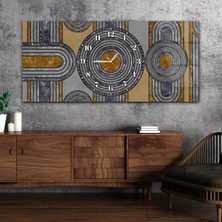 Marpanya Yatay Saatli Ortadan Sanat Temalı Cam Tablo YSOS118