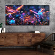 Marpanya Yatay Saatli Ortadan Sanat Temalı Cam Tablo YSOS141