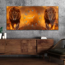 Marpanya Yatay Saatli Ortadan Sanat Temalı Cam Tablo YSOS143