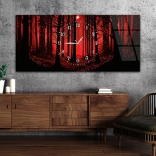 Marpanya Yatay Saatli Ortadan Sanat Temalı Cam Tablo YSOS124