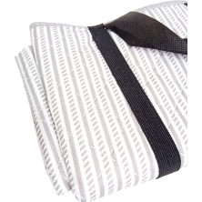 Kendinden Çantalı Kapitone Piknik Örtüsü 120X150 cm Su Geçirmez Gri Çizgili Desen
