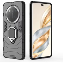 Microcase Huawei Honor Magic 7 Lite/honor X60 Pro 5g/honor X9C 5g ile Uyumlu Batman Serisi Yüzük Standlı Armor Kılıf - Siyah AL3349