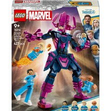 LEGO® ǀ Marvel Fantastik Dörtlü, Galactus Yapım Figürüne Karşı 76316 - 9+ Çocuklar Için Yaratıcı Oyuncak Yapım Seti (427 Parça)