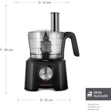 Karaca Mastermaid Power 10 In 1 Mutfak Robotu Black