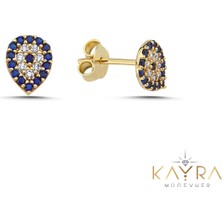 Damla Nazar Boncuklu  Altın Küpe APK58