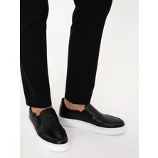 Cacharel Erkek Siyah Eva Taban %100 Deri Loafer Ayakkabı 50302350-VR046
