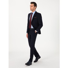 Cacharel Erkek Lacivert Slim Fit %100 Yün Klasik Takım Elbise 50306038-VR033