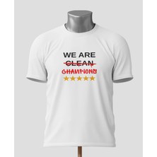 We Are Champıons Gs Baskılı Siyah ve Beyaz Tişört