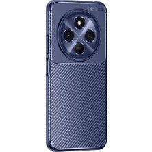 Gpack Tecno Spark 30 Uyumlu Kılıf Negro Karbon Görünümlü Silikon Lacivert