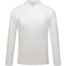 Taş Regular Fit Polo Yaka Yünlü Kazak