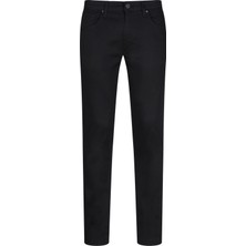 Siyah Rahat Kesim Fit 5 Cep Kanvas Pantolon