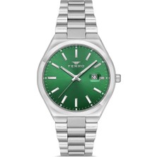 Ferro F11386A-A6 Quartz Çelik Gri Yeşil Kadran 40 mm Erkek Kol Saati