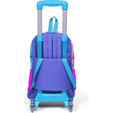 Coral High Kids Lavanta-Pembe Flamingo Desenli Üç Bölmeli IşıkIı Tekerlekli Çekçekli Okul Sırt Çantası 23905