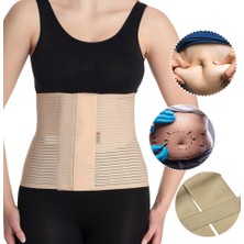 Erkamed Medikal Abdominal Korse 1. Derece Ameliyat ve Doğum Sonrası Misinalı Kumaş 4 Cırt 26 cm