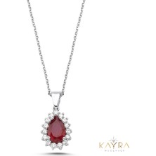 Damla Yakut ve Pırlantalı Kolye PK16