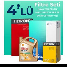 Filtron Seat İbiza 1.0 TSi Filtre Bakım Seti Shell Motor Yağlı (2017-2020) 4 Lü