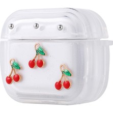 Gpack Airpods 3. Nesil Uyumlu Kulaklık Kılıfı Simli Şeffaf Kutup Airbag 44 Kırmızı
