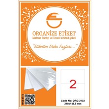 Organize Etiket 210x148,5 2li