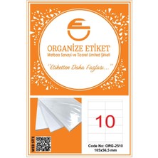 Organize Etiket 105x56,5 10li