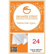 Organize Etiket Lazer Etiket