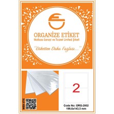 Organize Etiket Lazer Etiket