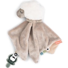 Done By Deer Sheepy Bej Cuddle Battaniyesi Yumuşacık, Emzik Tutuculu Konfor Battaniyesi