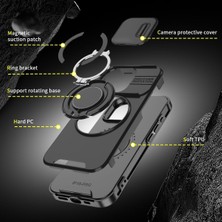 Deppo Trend Xiaomi Redmi Note 14 Pro 5g/note 14 Pro Plus Uyumlu Kılıf Magsafe Stand Siyah Kamera Korumalı Kapak
