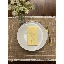 Kidspartim Gold Yaldızlı Sarı Havuç Çiçeği Peçete 16 Adet