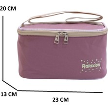 Relaxion 2144-1396 Kore Tarzı Unisex Çocuk Üçlü Set Ilkokul Sırt Çantası - NKT02144-MOR-TEKEBAT