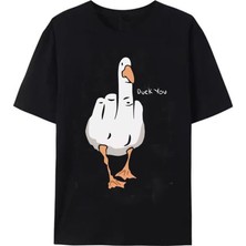 Siyah Duck You Unisex T-Shirt