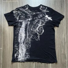 Köstebek Siyah Vintage Angel Affliction Cyber Grunge Unisex T-shirt