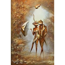 Aden Dekoratif Işıkların Altında Kanvas Tablo