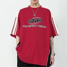 Kırmızı Aw Spiky Head Unisex T-Shirt