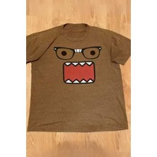 Köstebek Panic Caricature Kahverengi Unisex T-Shirt Kısa Kol Günlük Stil Pamuk Karışımlı Malzeme