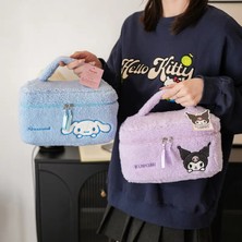 Sen Beğen Peluş Makyaj Çantası 26 cm Büyük Boy Kuromi Cinnamoroll