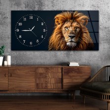 Marpanya Yatay Saatli Yandan Sanat Temalı Cam Tablo YSYS331